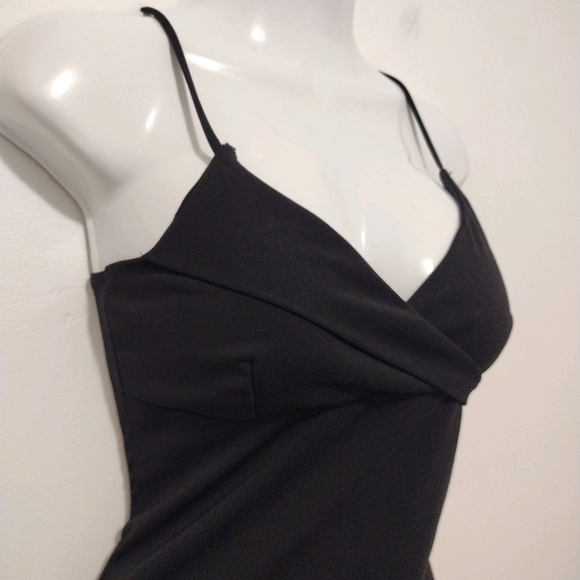 Identity - Black Spaghetti Straps Midi Dress - Picture 7 of 12
